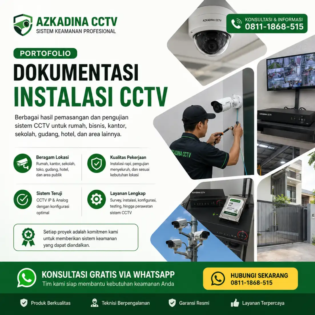 Dokumentasi instalasi CCTV Azkadina CCTV