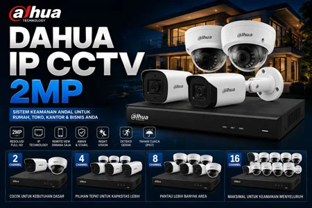 Paket Dahua IP CCTV 2MP 2 4 8 16 Channel