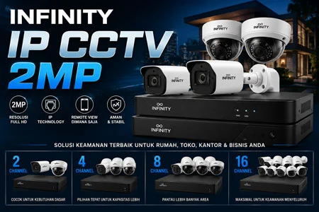 Paket Infinity IP CCTV 2MP 2 4 8 16 Channel