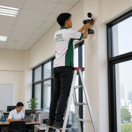 Pemasangan CCTV kantor oleh Azkadina CCTV