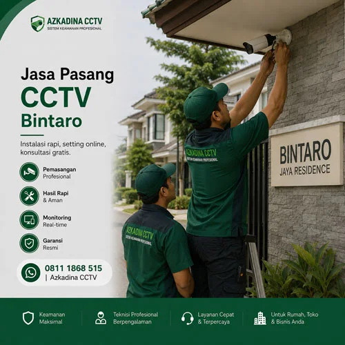 Jasa pasang CCTV Bintaro Azkadina CCTV untuk rumah ruko dan bisnis