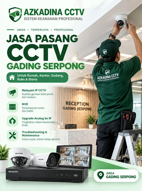 Jasa Pasang CCTV Gading Serpong Tangerang | Azkadina CCTV