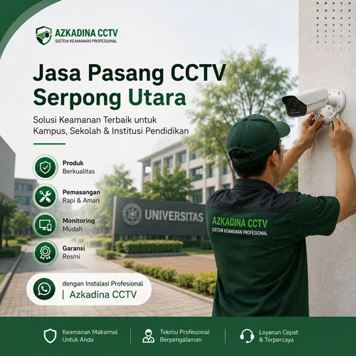 Jasa Pasang CCTV Serpong Utara dengan instalasi profesional Azkadina CCTV