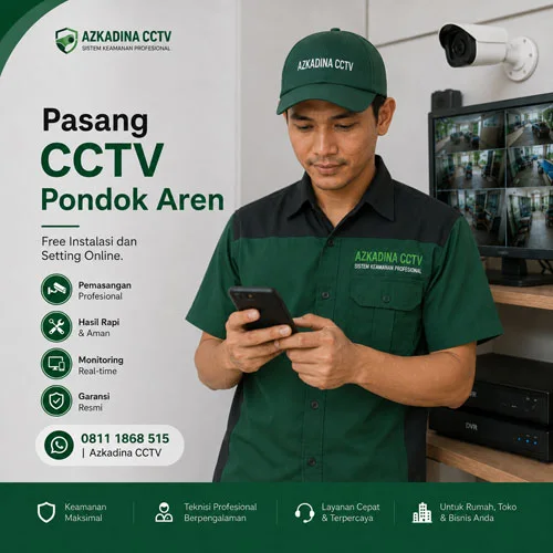 Pasang CCTV Pondok Aren free instalasi dan setting online Azkadina CCTV