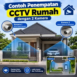 Contoh Penempatan CCTV Rumah Rumah dengan 2 Kamera