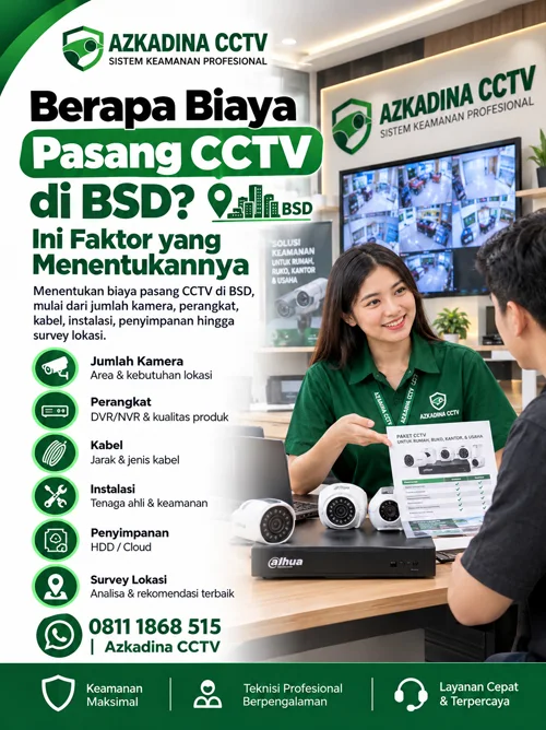 Berapa Biaya Pasang CCTV di BSD? Ini Faktor yang Menentukannya