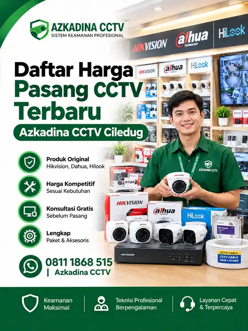 Daftar Harga Pasang CCTV Terbaru Azkadina CCTV Ciledug