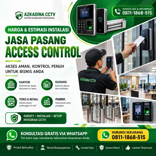 Harga jasa pasang Access Control Azkadina CCTV untuk kantor gudang dan bisnis