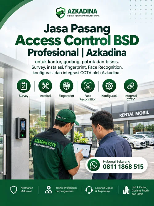 Jasa Pasang Access Control BSD Profesional | Azkadina CCTV