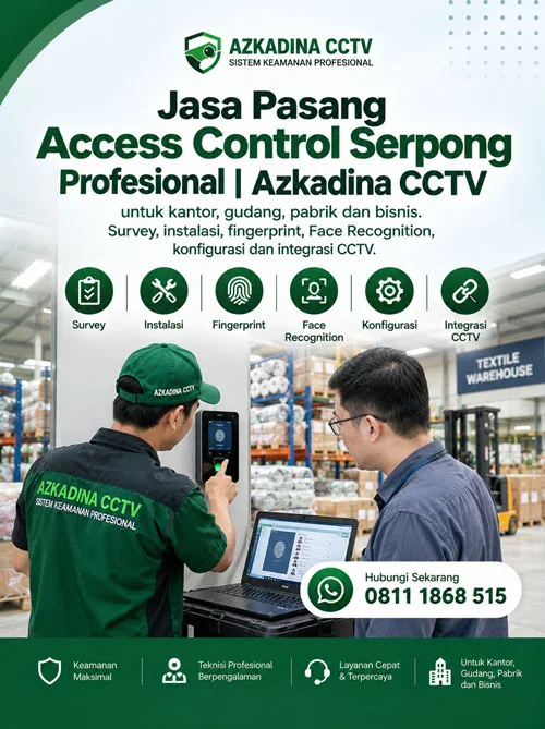 Jasa Pasang Access Control Serpong Profesional | Azkadina CCTV