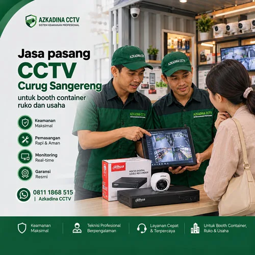 Jasa pasang CCTV Curug Sangereng untuk booth container ruko dan usaha