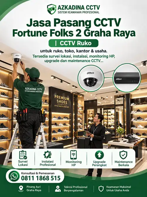 Jasa Pasang CCTV Fortune Folks 2 Graha Raya | CCTV Ruko