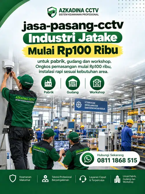 Jasa Pasang CCTV Industri Jatake untuk Pabrik & Gudang