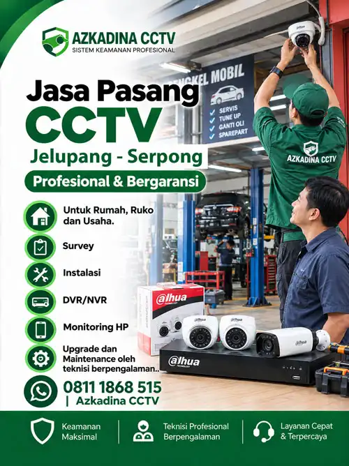 Jasa Pasang CCTV Jelupang Profesional & Bergaransi | Azkadina CCTV