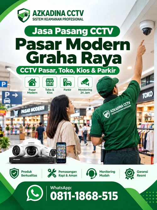 Jasa Pasang CCTV Pasar Modern Graha Raya | CCTV Pasar