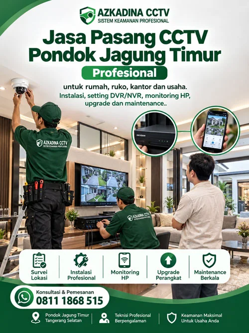 Jasa Pasang CCTV Pondok Jagung Timur Profesional