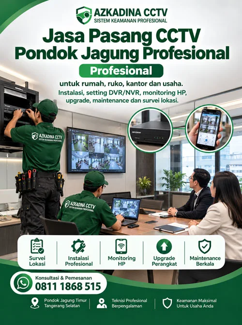 Jasa Pasang CCTV Pondok Jagung Profesional & Bergaransi
