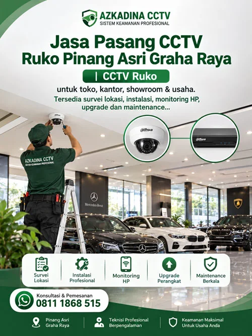 Jasa Pasang CCTV Ruko Pinang Asri Graha Raya | CCTV Ruko