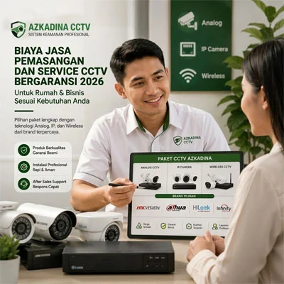 Teknisi Azkadina CCTV memberikan layanan pemasangan dan service CCTV