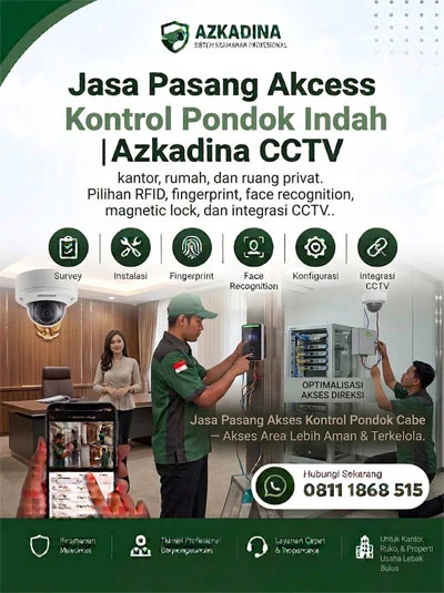 Jasa Pasang Akses Kontrol Pondok Indah | Azkadina CCTV
