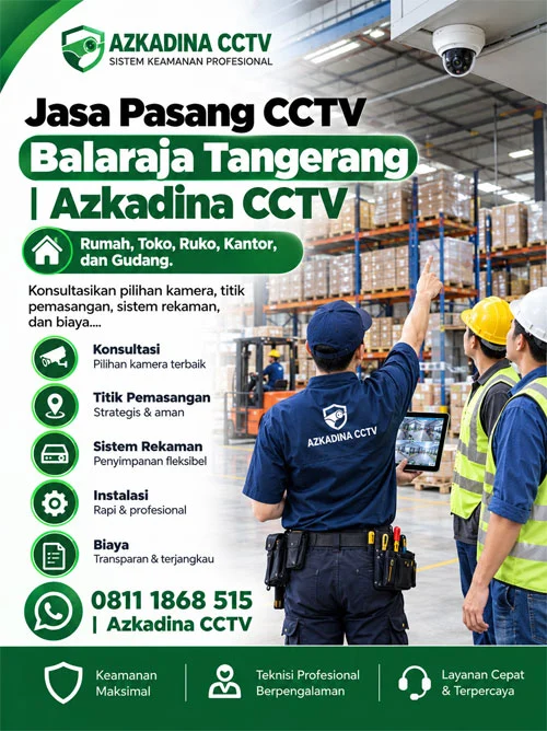 Jasa Pasang CCTV Balaraja Tangerang | Azkadina CCTV