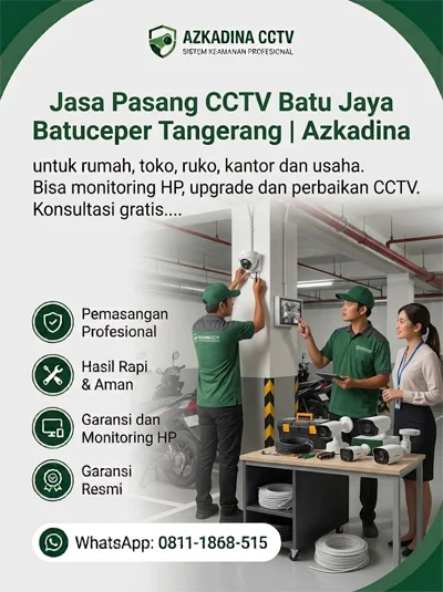 Jasa Pasang CCTV Batu Jaya Batuceper Tangerang | Azkadina