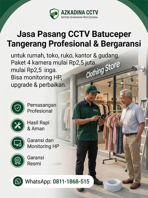 Jasa Pasang CCTV Batuceper Tangerang Profesional & Bergaransi