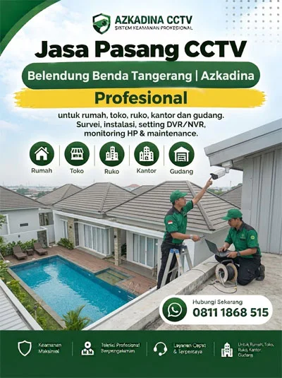 Jasa Pasang CCTV Belendung Benda Tangerang | Azkadina