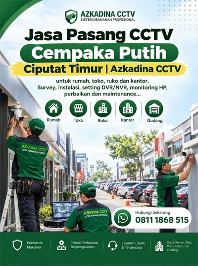 Jasa Pasang CCTV Cempaka Putih Ciputat Timur | Azkadina CCTV