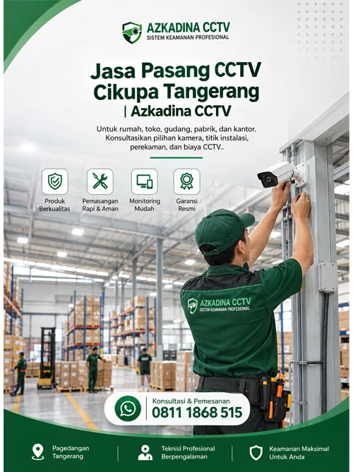 Jasa Pasang CCTV Cikupa Tangerang | Azkadina CCTV