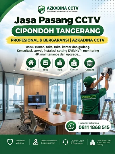 Jasa Pasang CCTV Cipondoh Tangerang Profesional & Bergaransi