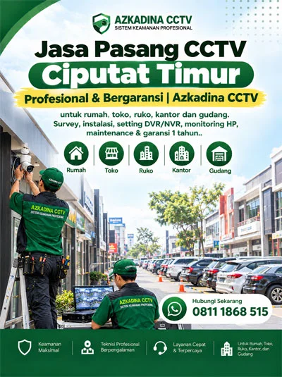 Jasa Pasang CCTV Ciputat Timur Profesional & Bergaransi | Azkadina CCTV