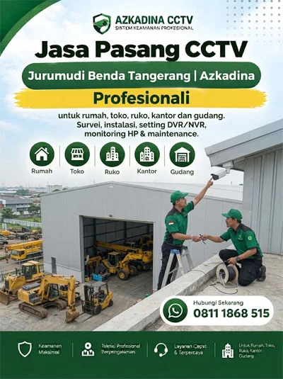 Jasa Pasang CCTV Jurumudi Benda Tangerang | Azkadina