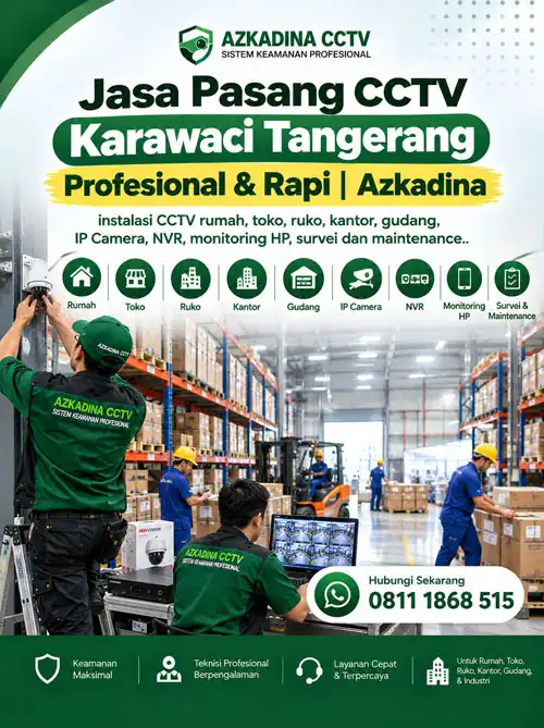 Jasa Pasang CCTV Karawaci Tangerang Profesional & Rapi | Azkadina