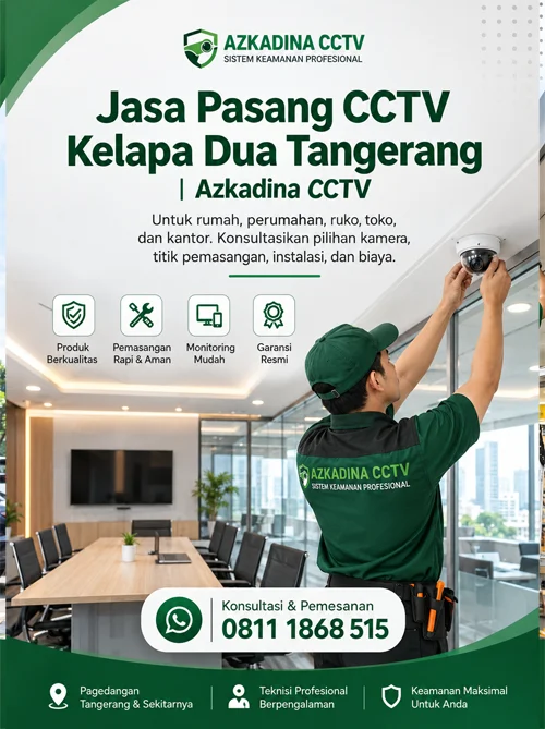Jasa Pasang CCTV Kelapa Dua Tangerang | Azkadina CCTV