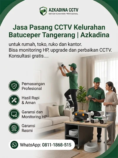 Jasa Pasang CCTV Kelurahan Batuceper Tangerang | Azkadina