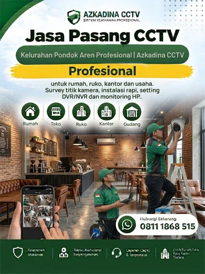 Jasa Pasang CCTV Kelurahan Pondok Aren Profesional | Azkadina CCTV