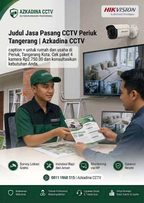 Jasa Pasang CCTV Periuk Tangerang | Azkadina CCTV