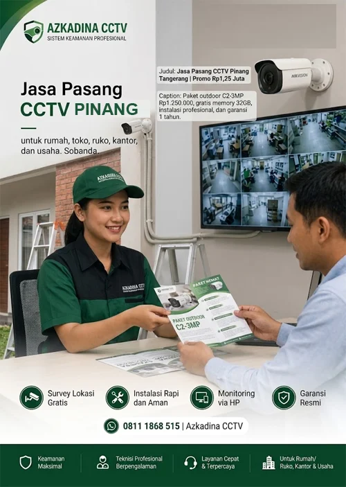 Jasa Pasang CCTV Pinang Tangerang | Promo Rp1,25 Juta