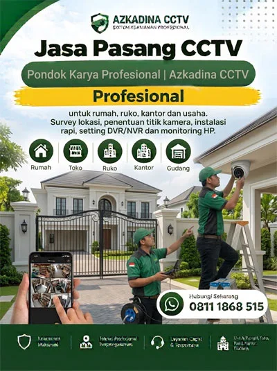 Jasa Pasang CCTV Pondok Karya Profesional | Azkadina CCTV