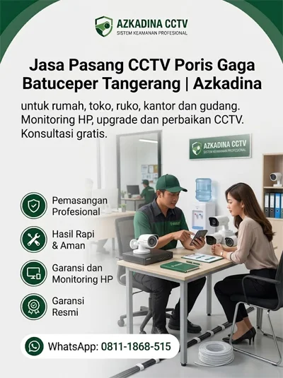 Jasa Pasang CCTV Poris Gaga Batuceper Tangerang | Azkadina