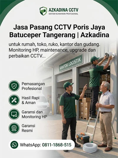 Jasa Pasang CCTV Poris Jaya Batuceper Tangerang | Azkadina