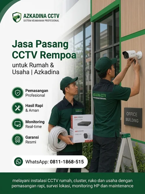 Jasa Pasang CCTV Rempoa untuk Rumah & Usaha | Azkadina