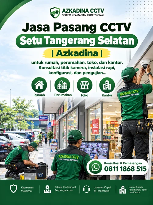 Jasa Pasang CCTV Setu Tangerang Selatan | Azkadina