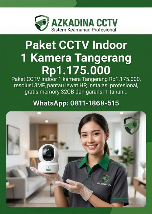 Paket CCTV Indoor 1 Kamera Tangerang Rp1.175.000