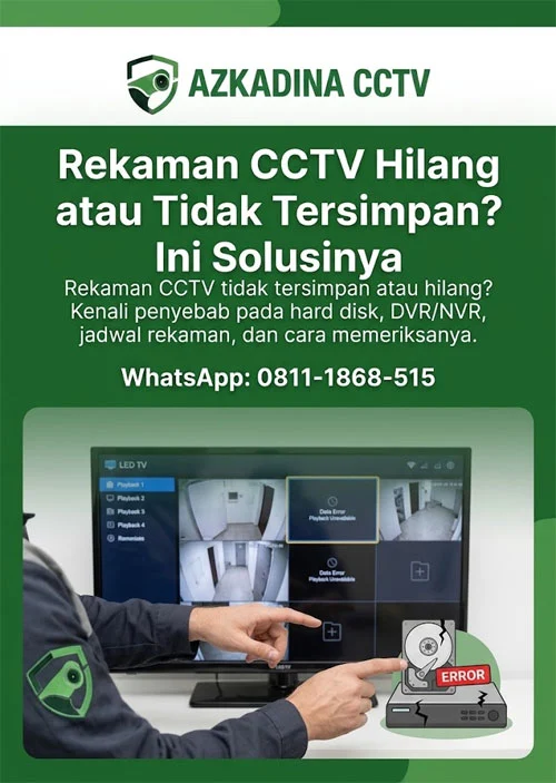 Rekaman CCTV Hilang atau Tidak Tersimpan? Ini Solusinya